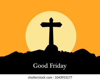 Illustration of Cross for Good Friday background