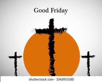 Illustration of Cross for Good Friday background