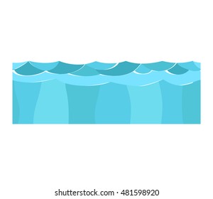 Illustration of cross section ground slice isolated on white background