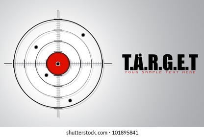 Illustration Of Crosshair Sign Showing Target Concept