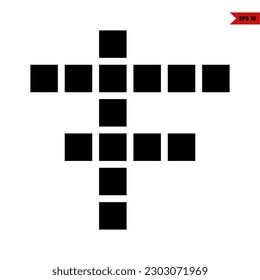 illustration of crossword glyph icon