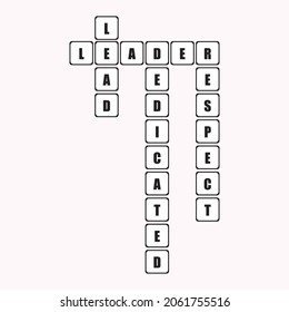illustration of crosswords that shows element of a leader