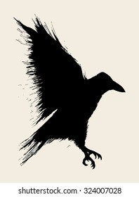 Illustration of a crow