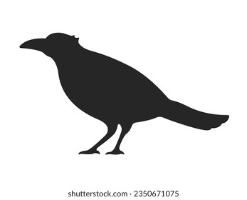 Illustration of a crow silhouette.