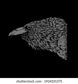 illustration of a crow symbol of death