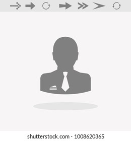 Illustration of crowd of man. vector icon 10 eps