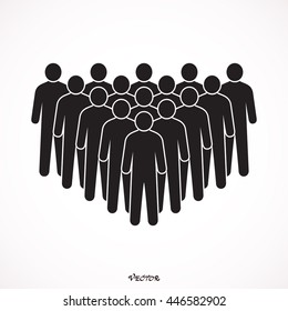 Illustration of crowd of people