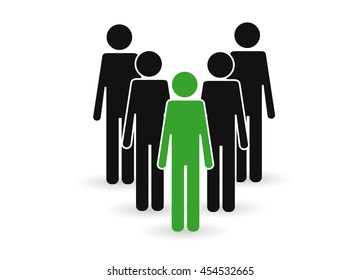 Illustration of crowd of people.