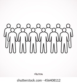 Illustration of crowd of people
