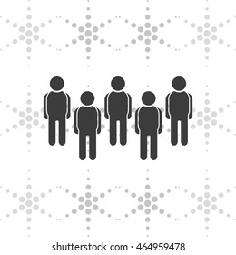Illustration of crowd of people.