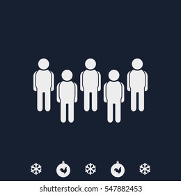 Illustration of crowd of people.