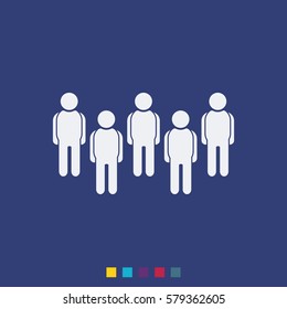 Illustration of crowd of people.