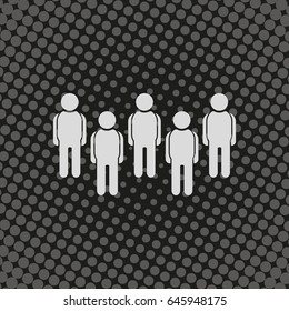 Illustration of crowd of people.