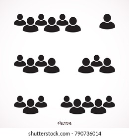 Illustration of crowd of people