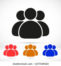 Illustration of crowd of people icon