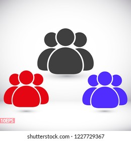 Illustration of crowd of people icon