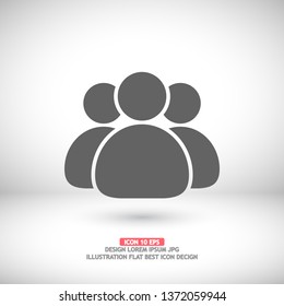 Illustration of crowd of people icon