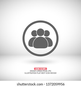 Illustration of crowd of people icon