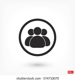 Illustration of crowd of people icon