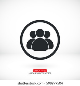 Illustration of crowd of people icon