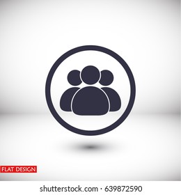 Illustration of crowd of people icon
