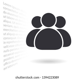Illustration of crowd of people icon . Lorem Ipsum Illustration design