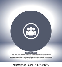 Illustration of crowd of people icon . Lorem Ipsum Illustration design