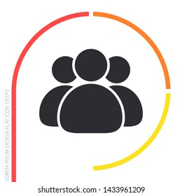 Illustration of crowd of people icon . Lorem Ipsum Illustration design