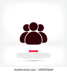 Illustration of crowd of people icon . Lorem Ipsum Illustration design