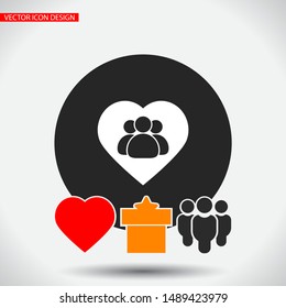 Illustration of crowd of people icon . Lorem Ipsum Illustration design