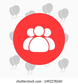 Illustration of crowd of people icon . Lorem Ipsum Illustration design
