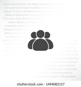 Illustration of crowd of people icon . Lorem Ipsum Illustration design