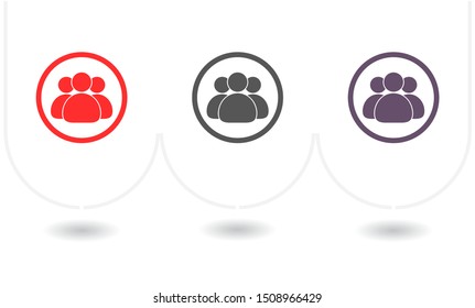 Illustration of crowd of people icon . Lorem Ipsum Illustration design