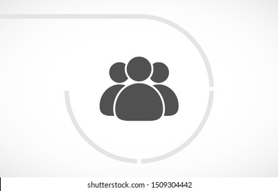 Illustration of crowd of people icon . Lorem Ipsum Illustration design