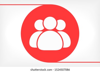 Illustration of crowd of people icon . Lorem Ipsum Illustration design