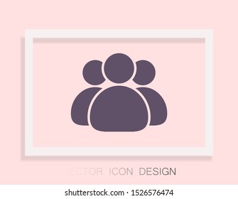 Illustration of crowd of people icon . Lorem Ipsum Illustration design