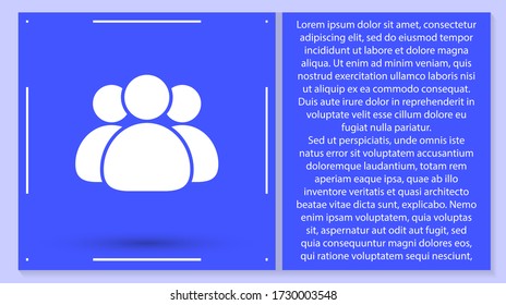 Illustration of crowd of people icon . Lorem Ipsum Illustration design