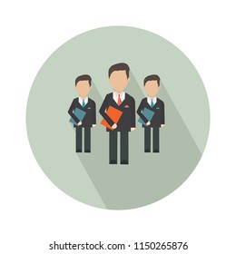 Illustration of crowd of people icon silhouettes vector. Social icon. Flat style design. User group network. Corporate team group. Community member icon. Business team work activity. Staff unity icon