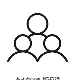 Illustration Of Crowd Of People Icon Silhouettes Vector. Social Icon. User Group Network. Corporate Team Group. Community Member Icon. Business Team Work Activity. Family