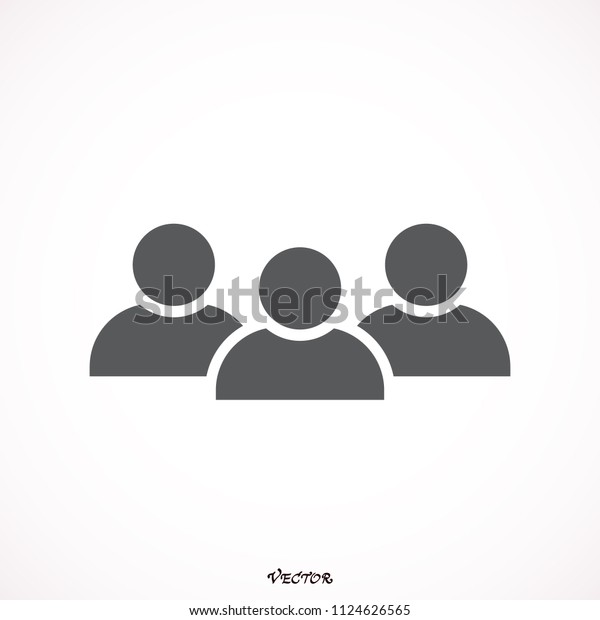 Illustration Crowd People Icon Silhouettes Vector Stock Vector Royalty Free