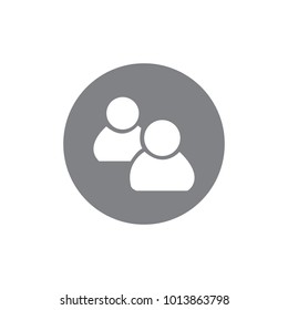 Illustration of crowd of people . vector icon 10 EPS