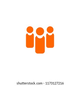 Illustration of crowd of people . vector icon 10 EPS