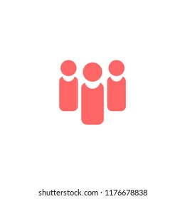 Illustration of crowd of people . vector icon 10 EPS