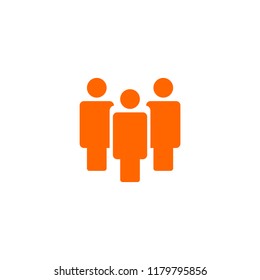 Illustration of crowd of people . vector icon 10 EPS