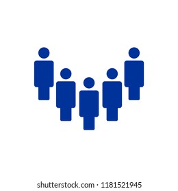 Illustration of crowd of people . vector icon 10 EPS
