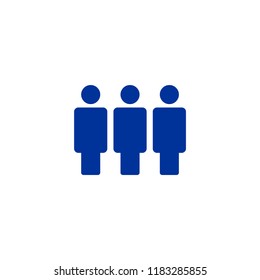 Illustration of crowd of people . vector icon 10 EPS