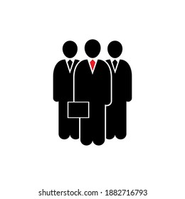 Illustration of crowd of people . vector icon
