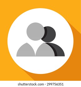 Illustration of crowd of people . vector icon 10 EPS