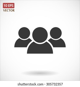 Illustration of crowd of people . vector icon 10 EPS