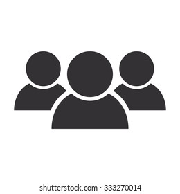 Illustration of crowd of people . vector icon 10 EPS